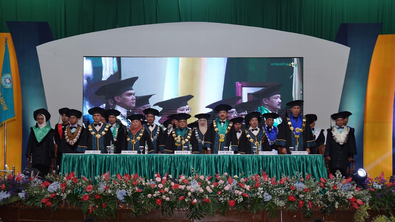 Jajaran petinggi Unwahas saat menggelar wisada bagi mahasiswanya. (istimewa)